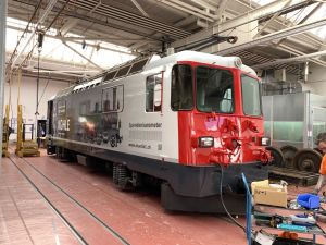 Ge 4/4 Nr. 616 in der Hauptwerkstätte der RhB, Foto bei Christian Ticar