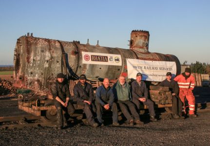 Gruppenfoto des Teams der North Norfolk Railway in Grossbritannien